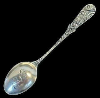 Antique P&b Sterling Silver 4 " Souvenir Spoon 1913 Native American Indian Chief