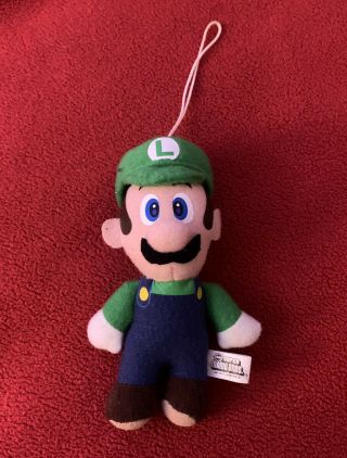 Very Rare 2006 Ensky Mario Bros Luigi Mini Strap Plush