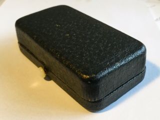 Antique Black Jewelry Box With Mother Of Pearl Button 3