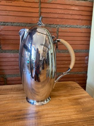 Rogers Mid Century Eames Era Flair Coffee Pot Silver Plated Rare