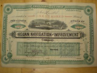 Rare Vintage Aguan Navigation And Improvement Company