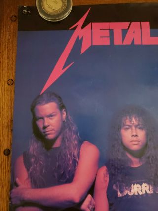 VINTAGE 1988 METALLICA AND JUSTICE FOR ALL POSTER RARE 3