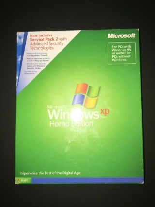 Microsoft Home Edition With Sp2 (retail) Big Box Rare