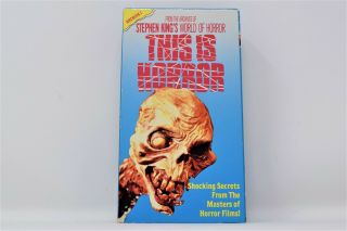 Stephen King This Is Horror Vhs Shocking Secrets 1990 Rare