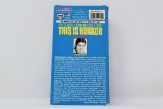 Stephen King THIS IS HORROR VHS Shocking Secrets 1990 RARE 2
