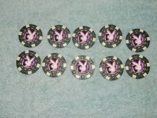 10 Pc Playboy Very Rare Poker Chips Casino Explicit Pictures