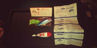 2 Burke 2014 Poptop Rubber Fishing Lure,  Box,  Paper,  Rare Label (nos)