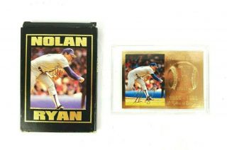 Nolan Ryan 1995 Premier Brands Limited Edition 22 Kt Gold Signature Card Rare