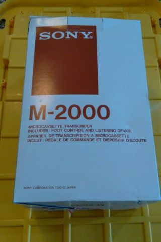 Rare Sony Microcassette Transcriber M - 2000 Foot Pedal Recorder