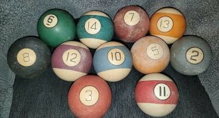 Incomplete Set Of Vintage/antique Billiard Pool Balls