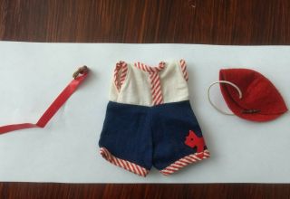 Vintage Ginny Doll Gym Kids Outfit 1955 Scottie Dog 28 Blue/white Romper Tagged