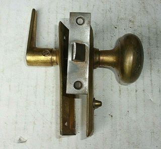Antique Vintage Screen Door Mortise Knob And Lever Set As Found.