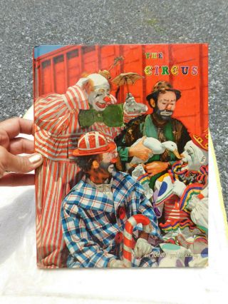 The Circus An Ideals Rare Vtg 1961 Story Picture Book Clowns Callyope Over Sized
