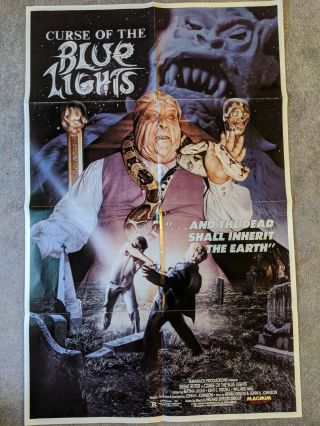Curse Of The Blue Lights 1988 Horror Movie Poster One Sheet Rare 80s 1