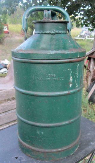 Rare Antique Embossed Phillps 66 Gas Oil Kerosene 5 Gallon Metal Can Long 20 