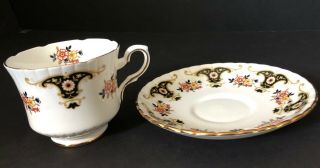 Rare Royal Stafford Bone China cup and saucer,  gold trim,  Made In England 2