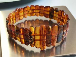 RARE VINTAGE Antique Baltic Amber Beads BRACELET 11,  19 gr 3