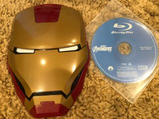 Iron Man Ultimate Blu - Ray 2 - Disc Edition Rare Helmet Case & The Avengers Blu - Ray