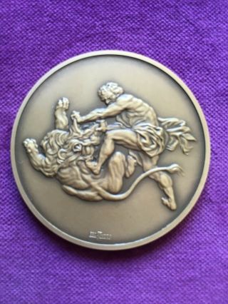 Antique And Rare Bronze Medal Of The Painting Of Peter Paul Rubens