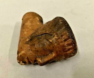 Rare Indian Artifact Human Effigy Carved Stone Trade Peace Pipe Wa/or/ca