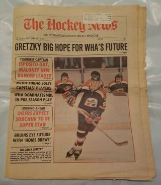 1978 The Hockey News Wayne Gretzky Hof On Cover Nhl Wha Vintage Newspaper Rare
