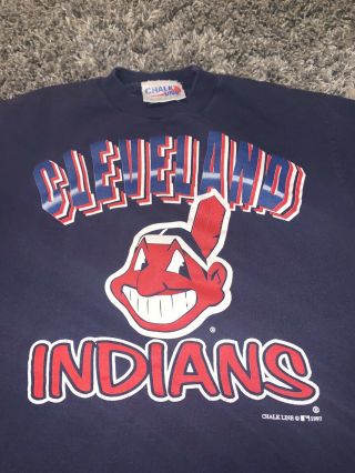 Vintage Chalk Line 1997 Cleveland Indians Chief Wahoo T - Shirt Youth Size XL RARE 2