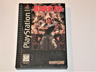 Resident Evil Long Box Complete Playstation 1 Rare Ps1 Black Label