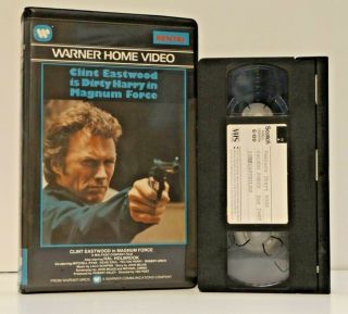 Magnum Force Rare Uk Pal Promo Vhs Clamshell 1973 Clint Eastwood Warner Bros.