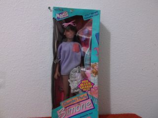 Vintage Hasbro Maxie Slumber Party Simone African American Doll.  Nib.  1988.  5