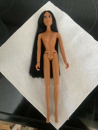 Vintage Mego Cher Doll Body With Smooth Long Hair