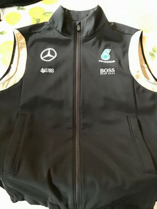 Hugo Boss Mercedes F1 Team Issue Gilet Rare Hamilton