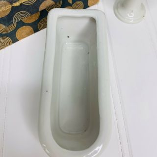 Vintage Dollhouse JAPAN Miniature Bathroom Porcelain Bathtub Toilet Sink 1:12 3