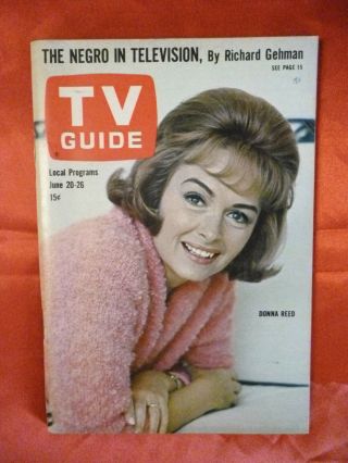 No Label June 20 Ohio Ed.  Tv Guide 1964 Donna Reed The Negro In Television