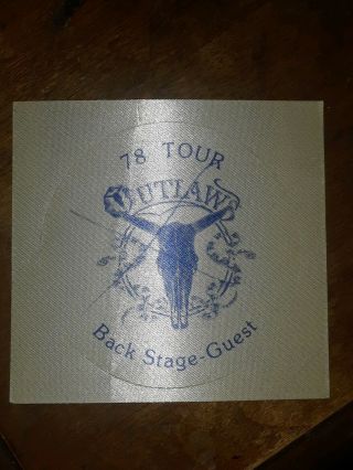Outlaws 1976 Vintage Tour Backstage Pass Unpeeled Rare