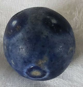 Antique German Handmade Bennington Crockery Marble Clay Salt Glazed Scream Face