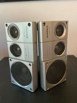 Rare Vintage Pioneer Ts - X8 Enclosed Car Speakers Look & Sound Great