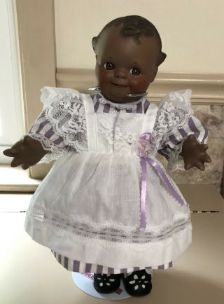 Vintage Black African American 13 1/2” Jesco Doll Kewpie Dress Shoes Porcelain
