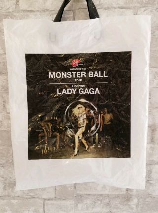 Lady Gaga 2010 Monster Ball Tour Official Plastic Merchandise Bag Rare Virgin