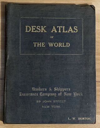 Antique Map Book - Desk Atlas Of The World By Rand Mcnally & Co. ,  1921,  Color Maps