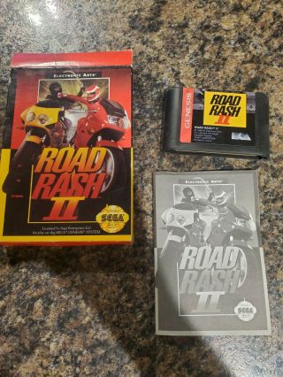 Road Rash Ii 2 - Sega Genesis - Rare Small Cartrige