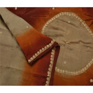 Tcw Vintage Sarees Pure Silk Hand Beaded Craft Fabric Premium Sari