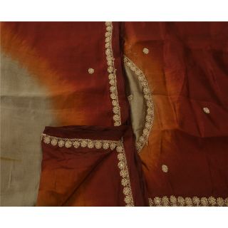 Tcw Vintage Sarees Pure Silk Hand Beaded Craft Fabric Premium Sari 3