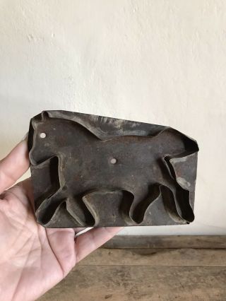 Best Big Early Antique Horse Cookie Cutter Dark Patina Folky Aafa