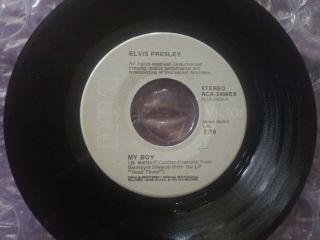 Elvis Presley Rare Gray Label My Boy/loving Arms 45 1974 Near N2