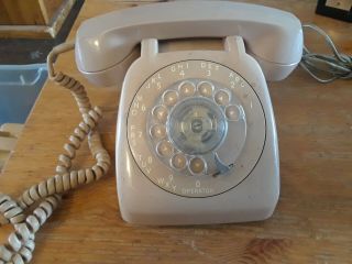 Vintage Rotary Dial Phone - Rare Automatic Electric Brand Beige Telephone