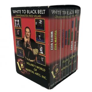 Fred Villari White To Black Belt Complete 9 Disc Dvd Set Rare Marial Arts Mma
