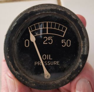 Vintage Antique Oil Pressure Gauge Hot Rod Rat Rod