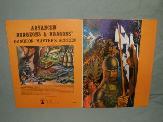 Ad&d 1st Ed - Dungeon Masters Screen (ultra Rare 2/4 Panel Set And Nr -)