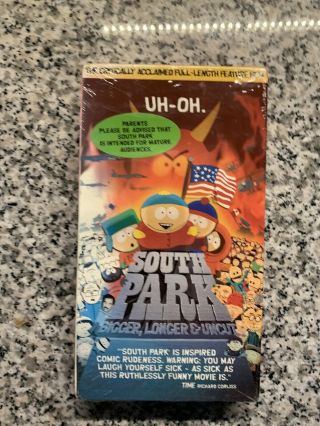 Oop Rare South Park: Bigger,  Longer & Uncut (1999,  Vhs)