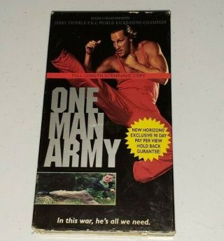 One Man Army Vhs Rare 1994 Promo Screener Horizons Home Video Jerry Trimble